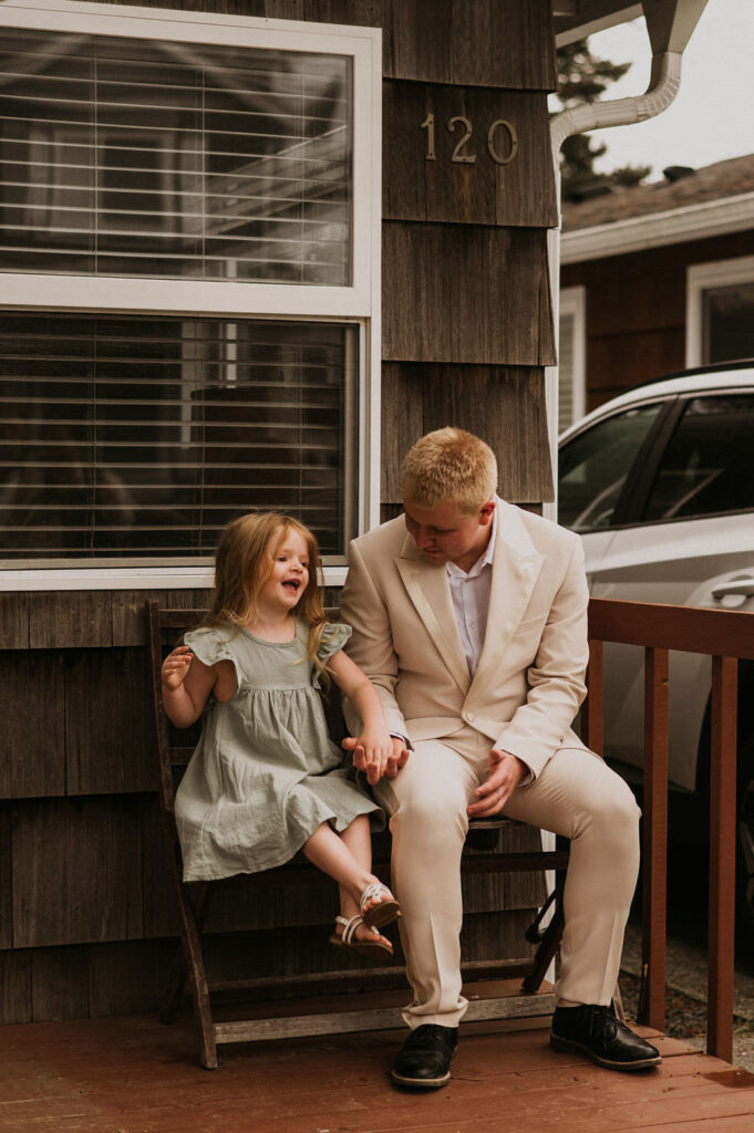 Groom and daughter