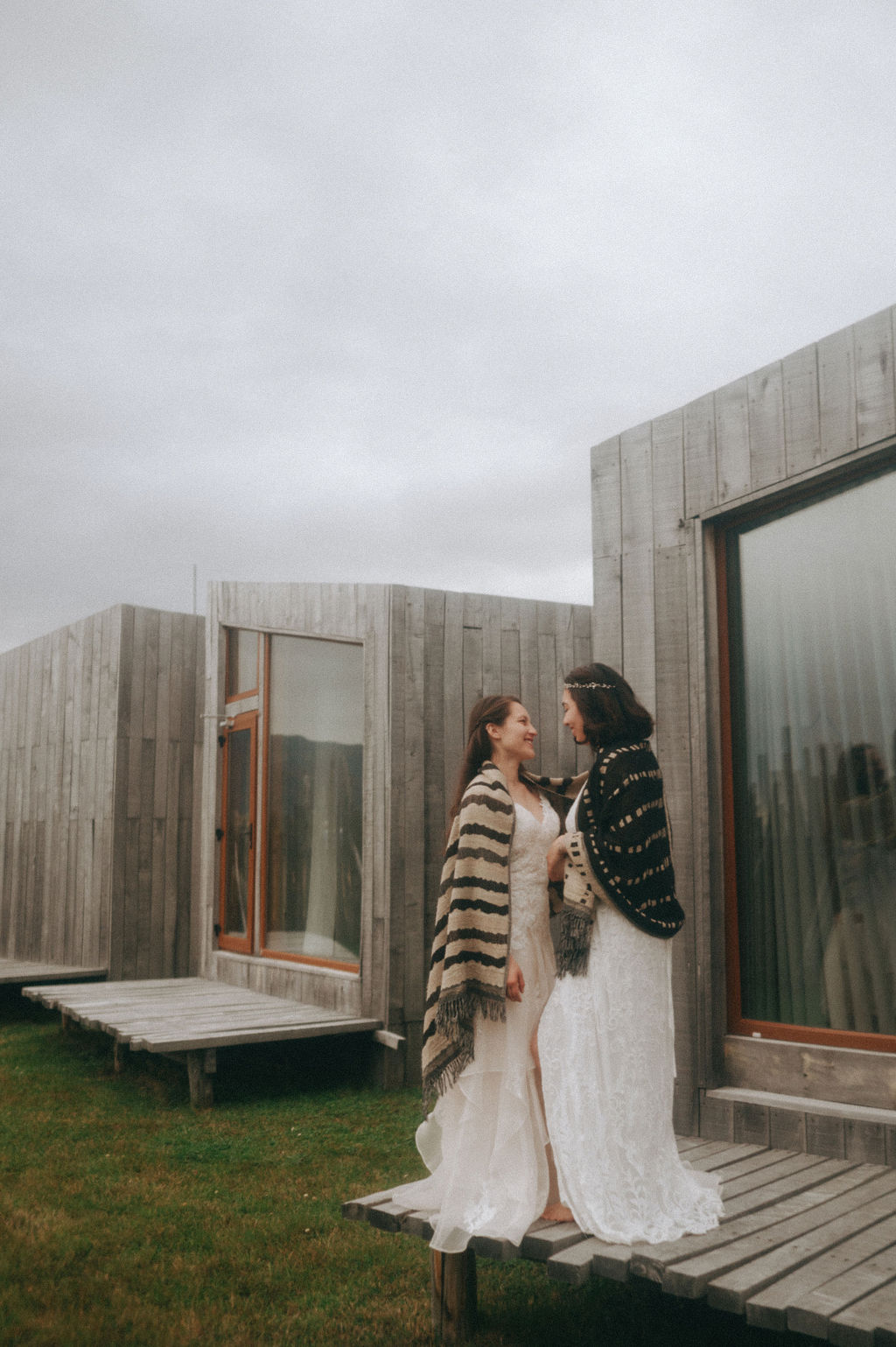 Couple having a slow, intimate morning before their elopement.