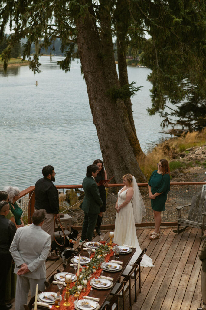 Lakefront intimate wedding and elopement.